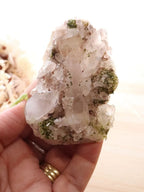 Epidote + Clear Quartz Cluster