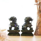 Green Jade Foo Dog Set