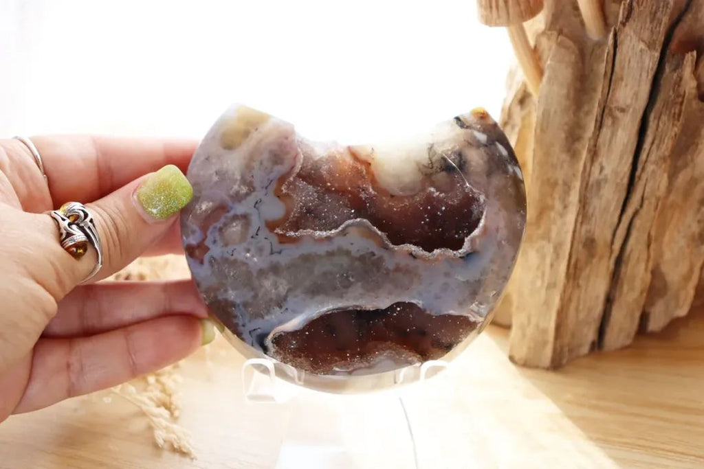 Druzy Agate Moon