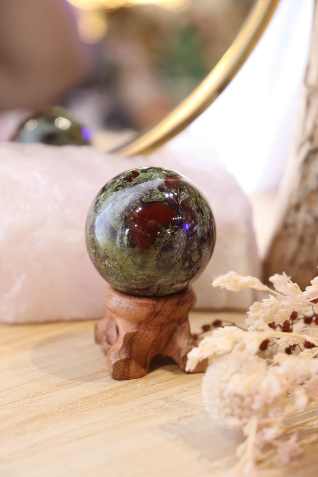 Dragon's Blood Jasper Sphere + Stand | 98g