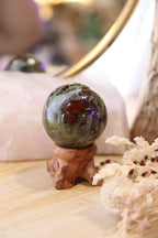 Dragon's Blood Jasper Sphere + Stand | 98g