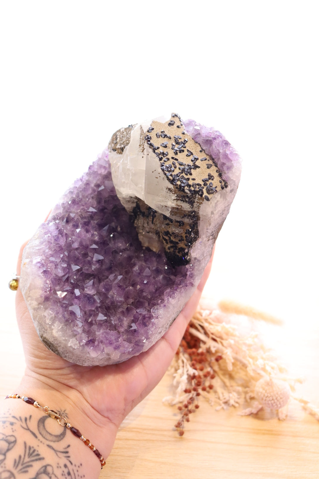 Amethyst + Calcite Cluster | 1.225kg
