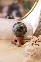 Dragon's Blood Jasper Sphere + Stand | 98g