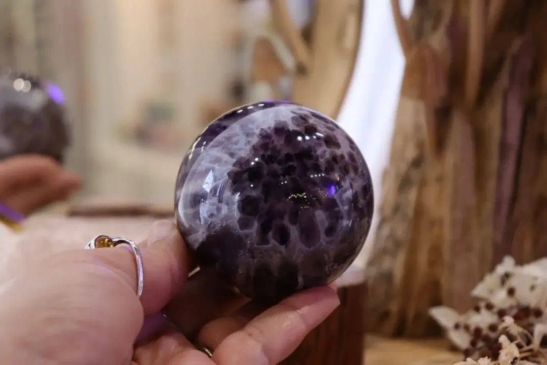 Chevron Amethyst Sphere + Stand | 404g