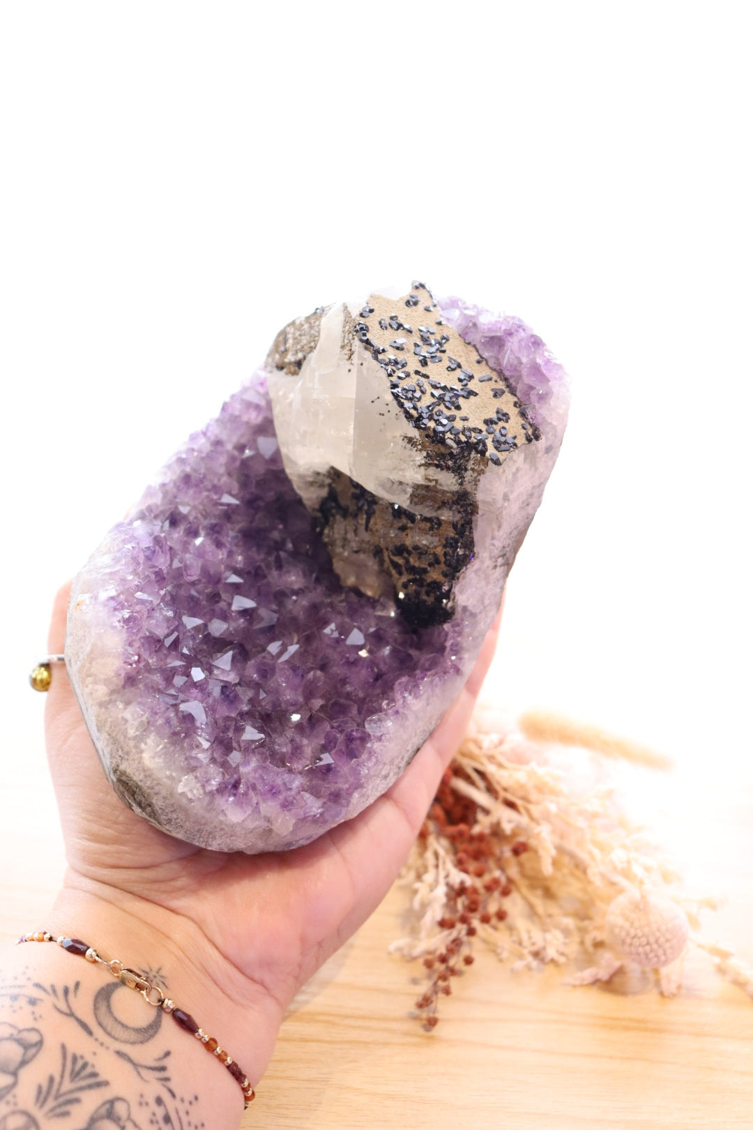 Amethyst + Calcite Cluster | 1.225kg