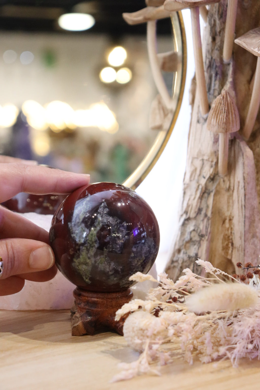 Dragon's Blood Jasper Sphere + Stand | 337g