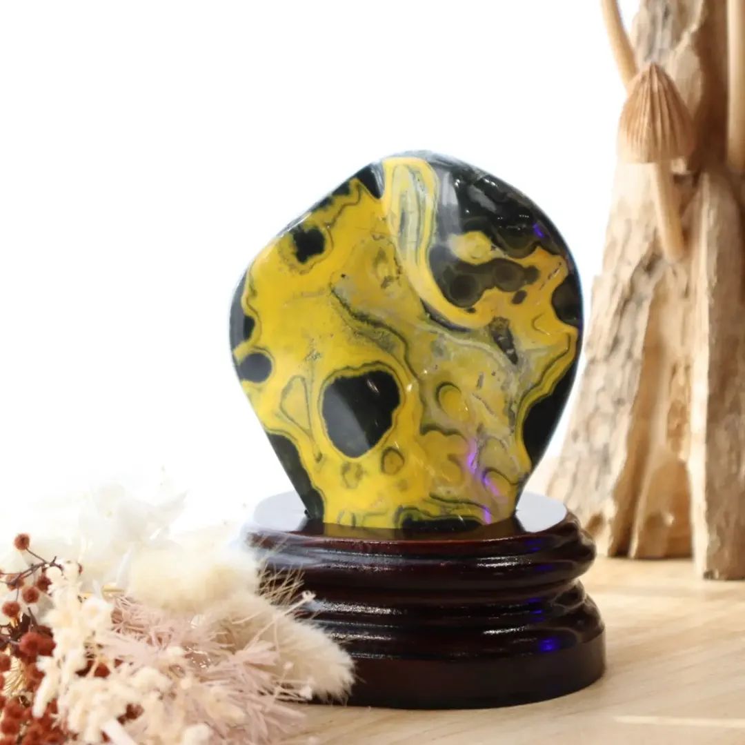 Bumble Bee Jasper Free-Form + Stand | 324g