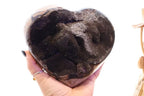 Septarian Heart + Black Metal Stand | 2.65kg