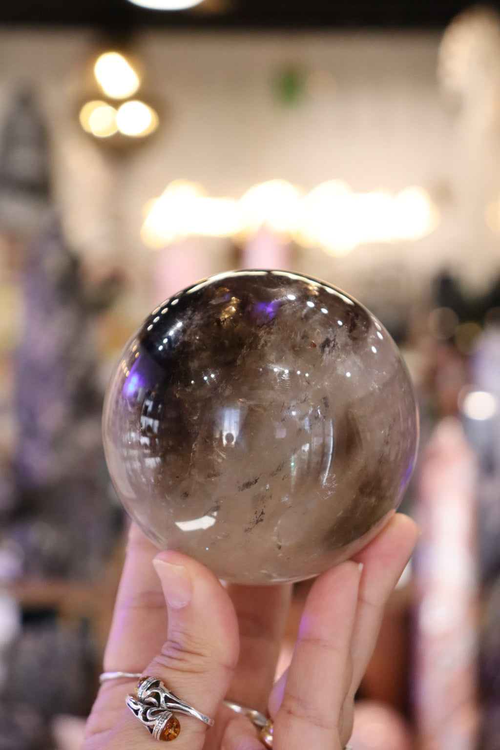 Smokey Quartz Sphere + Stand | 780g