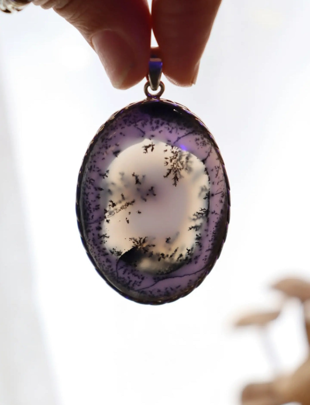 Dendritic Agate Pendant | Oval