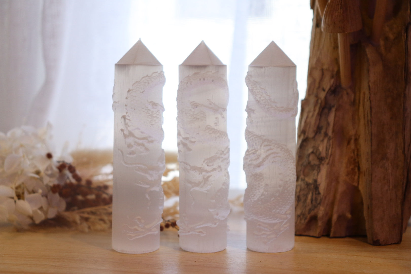 Selenite Point | Dragon