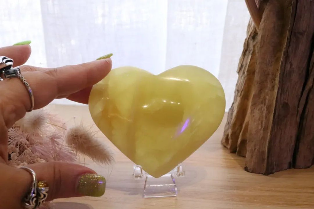 Yellow Calcite Heart | 209g