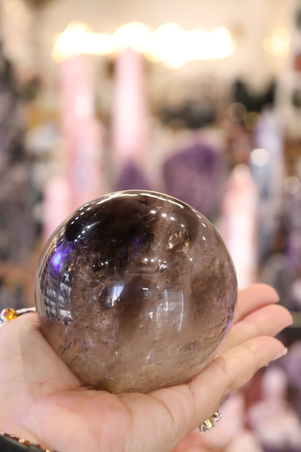 Smokey Quartz Sphere + Stand | 780g