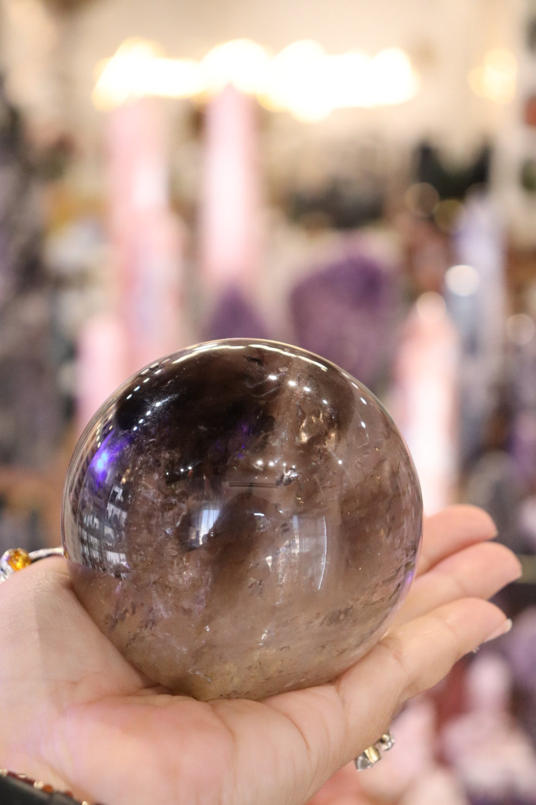 Smokey Quartz Sphere + Stand | 780g