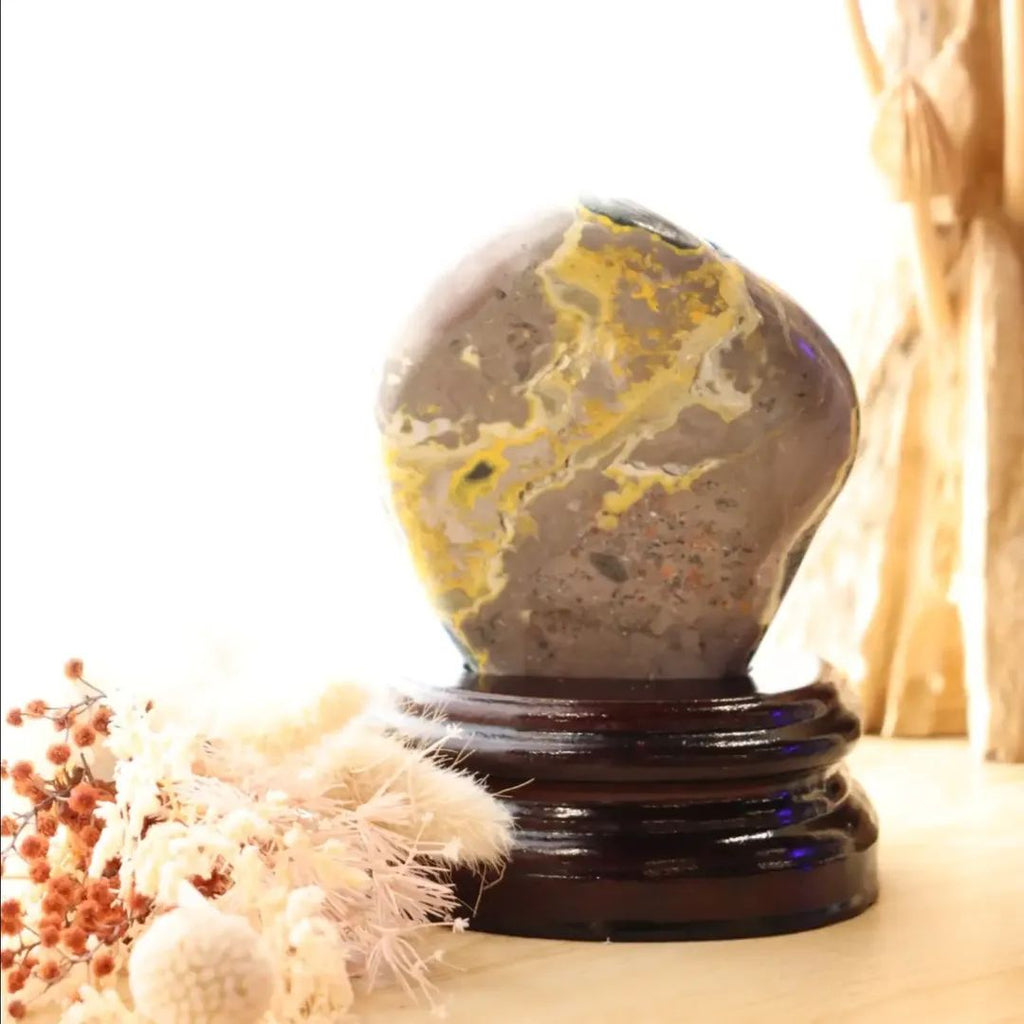Bumble Bee Jasper Free-Form + Stand | 324g