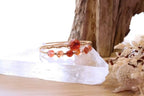 Double Wrap Gold Wire Bangle | Fire Quartz