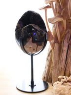 Septarian Egg + Black Metal Stand | 935g