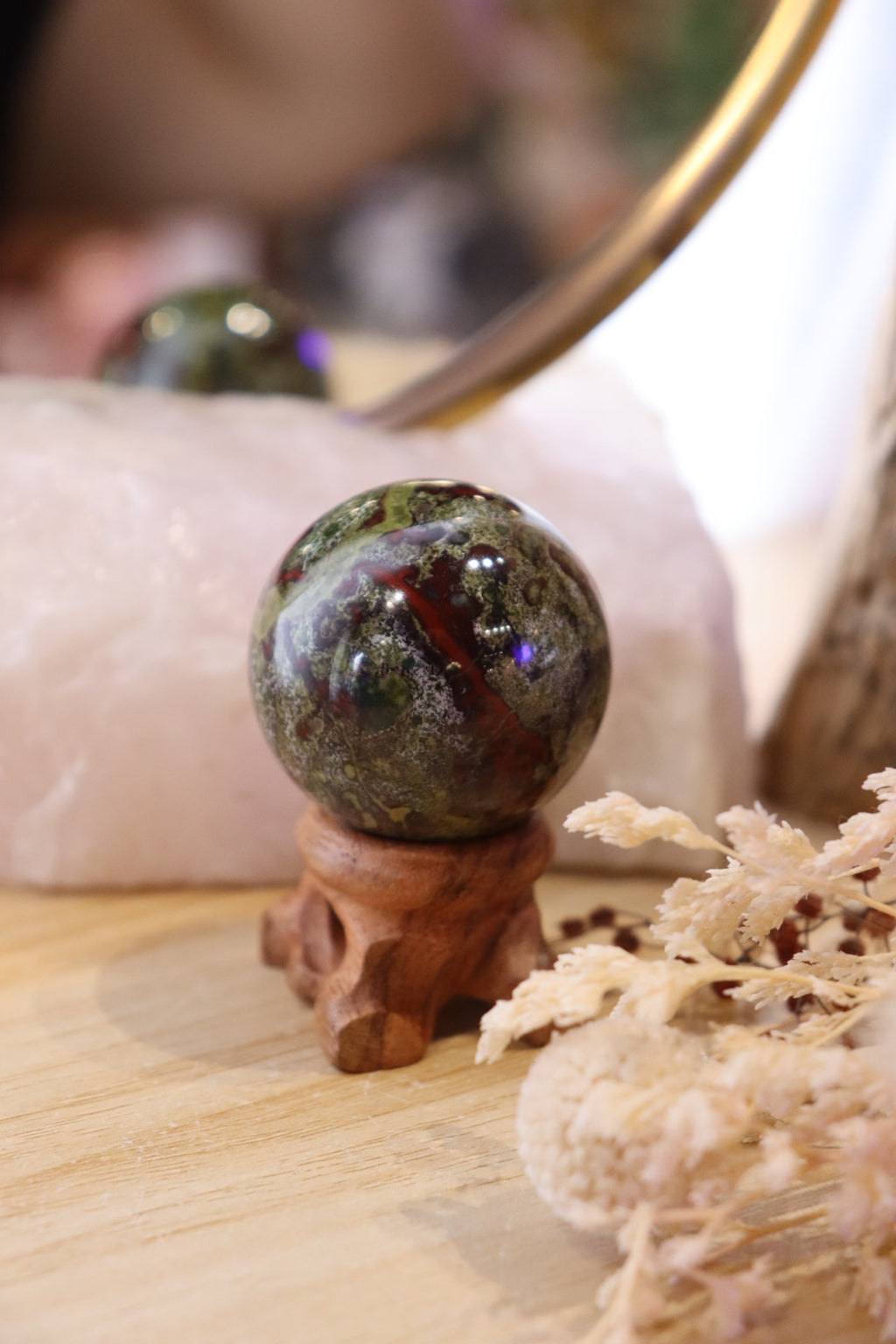Dragon's Blood Jasper Sphere + Stand | 98g