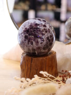 Chevron Amethyst Sphere + Stand | 404g