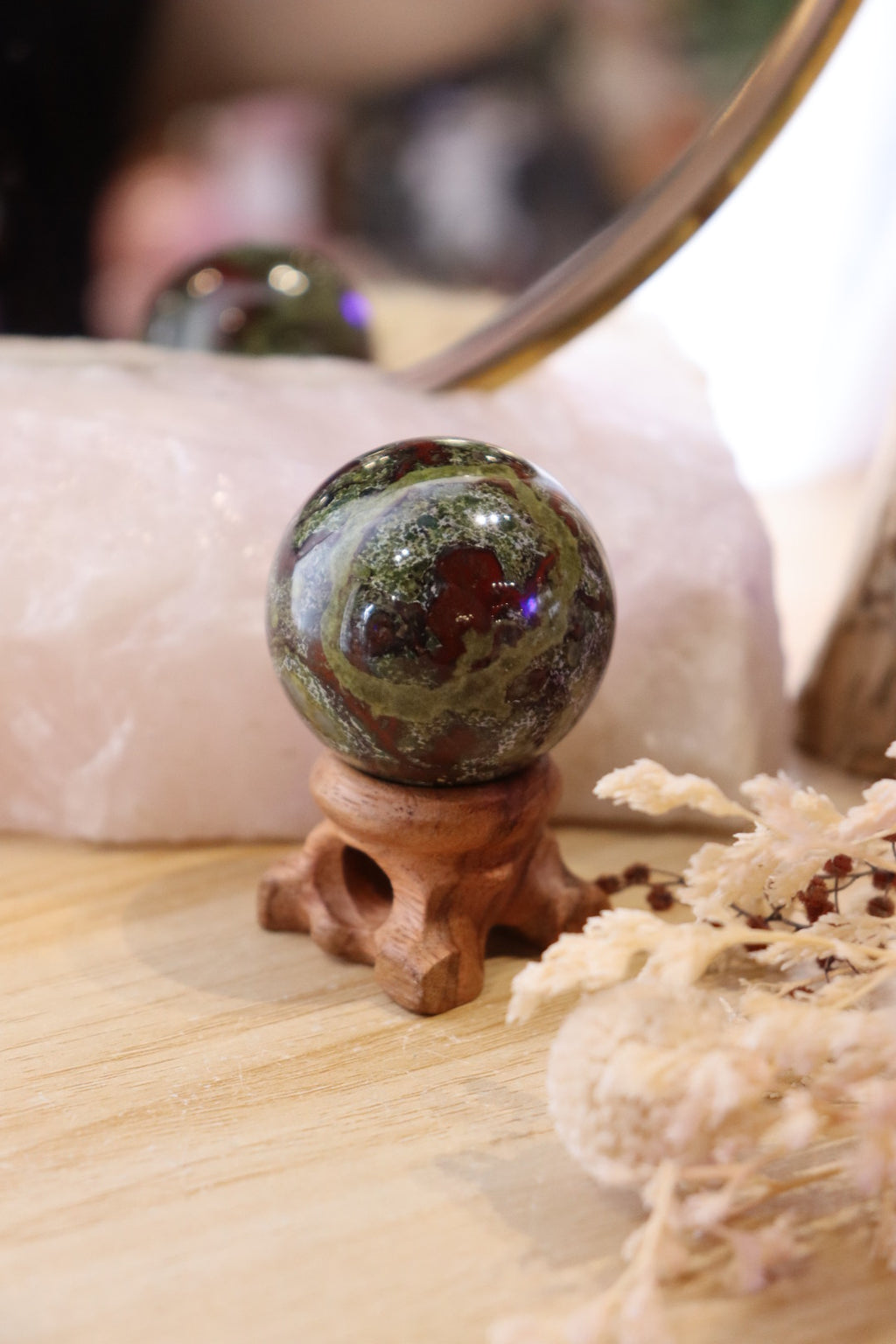 Dragon's Blood Jasper Sphere + Stand | 98g
