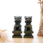 Green Jade Foo Dog Set