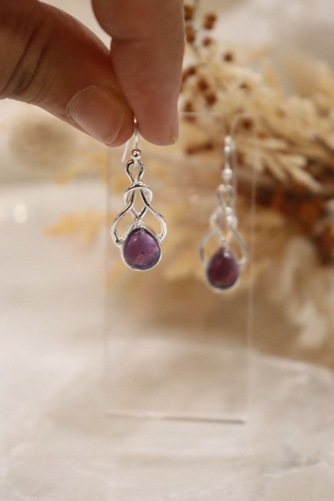 Amethyst Earrings | Knot Set