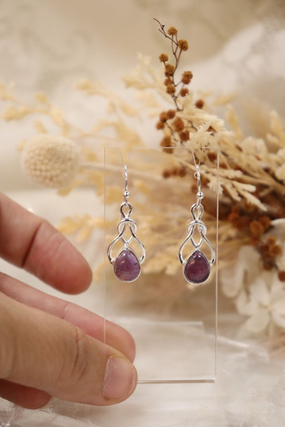 Amethyst Earrings | Knot Set