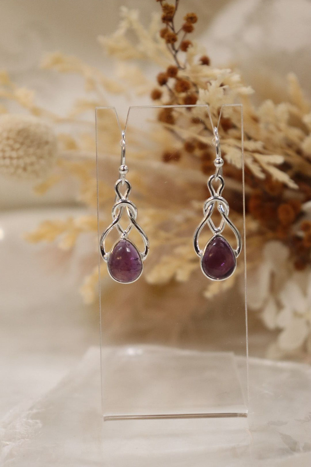 Amethyst Earrings | Knot Set