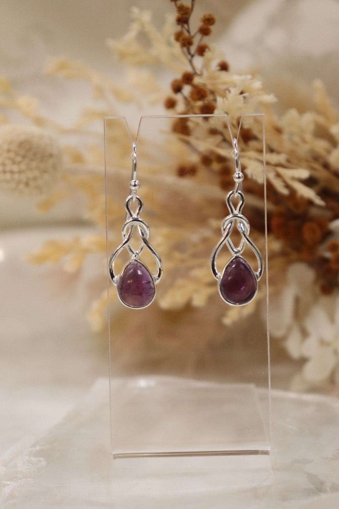 Amethyst Earrings | Knot Set