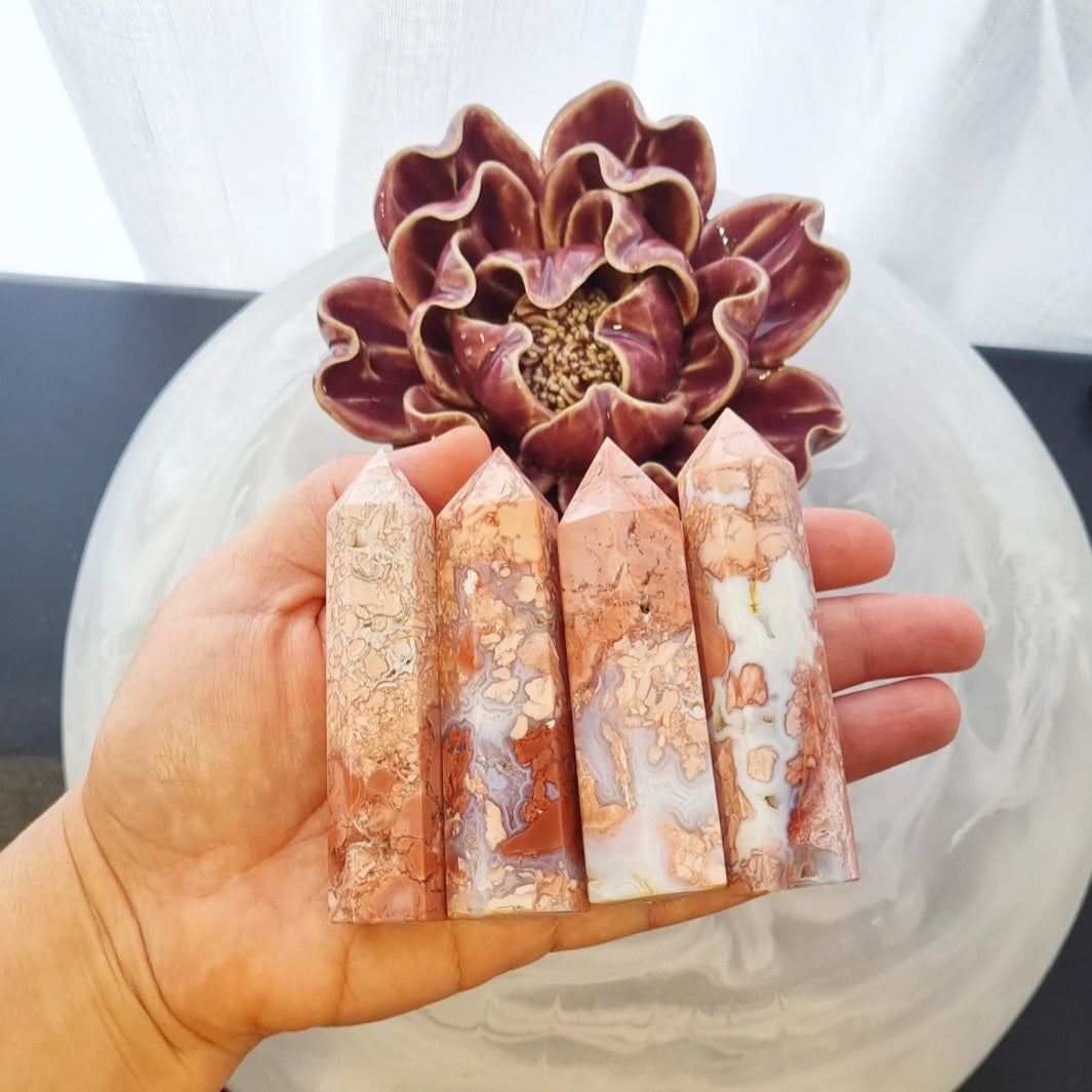 Natural Pink Agate Points