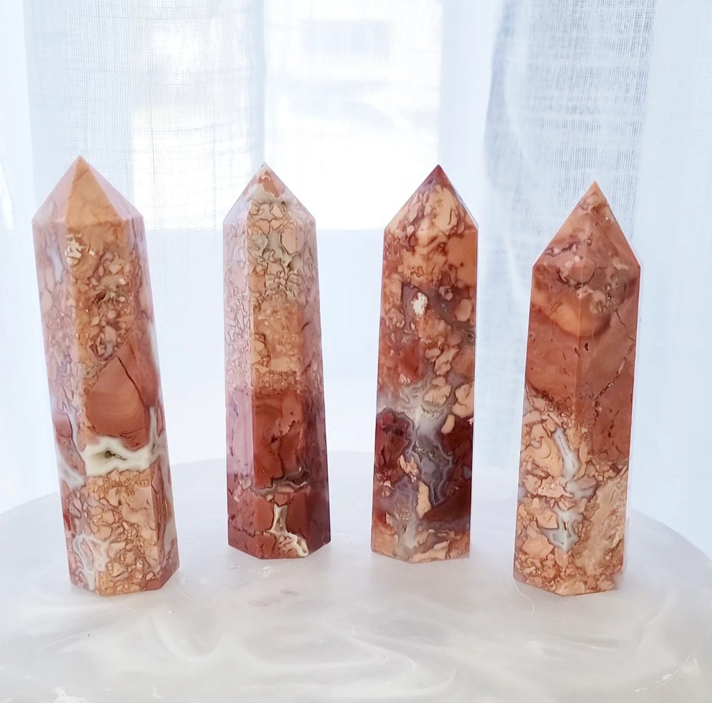 Natural Pink Agate Points