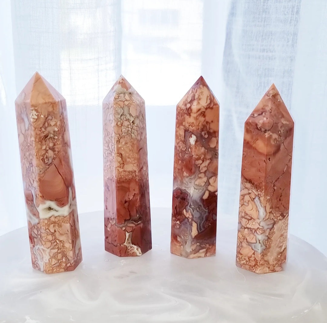Natural Pink Agate Points