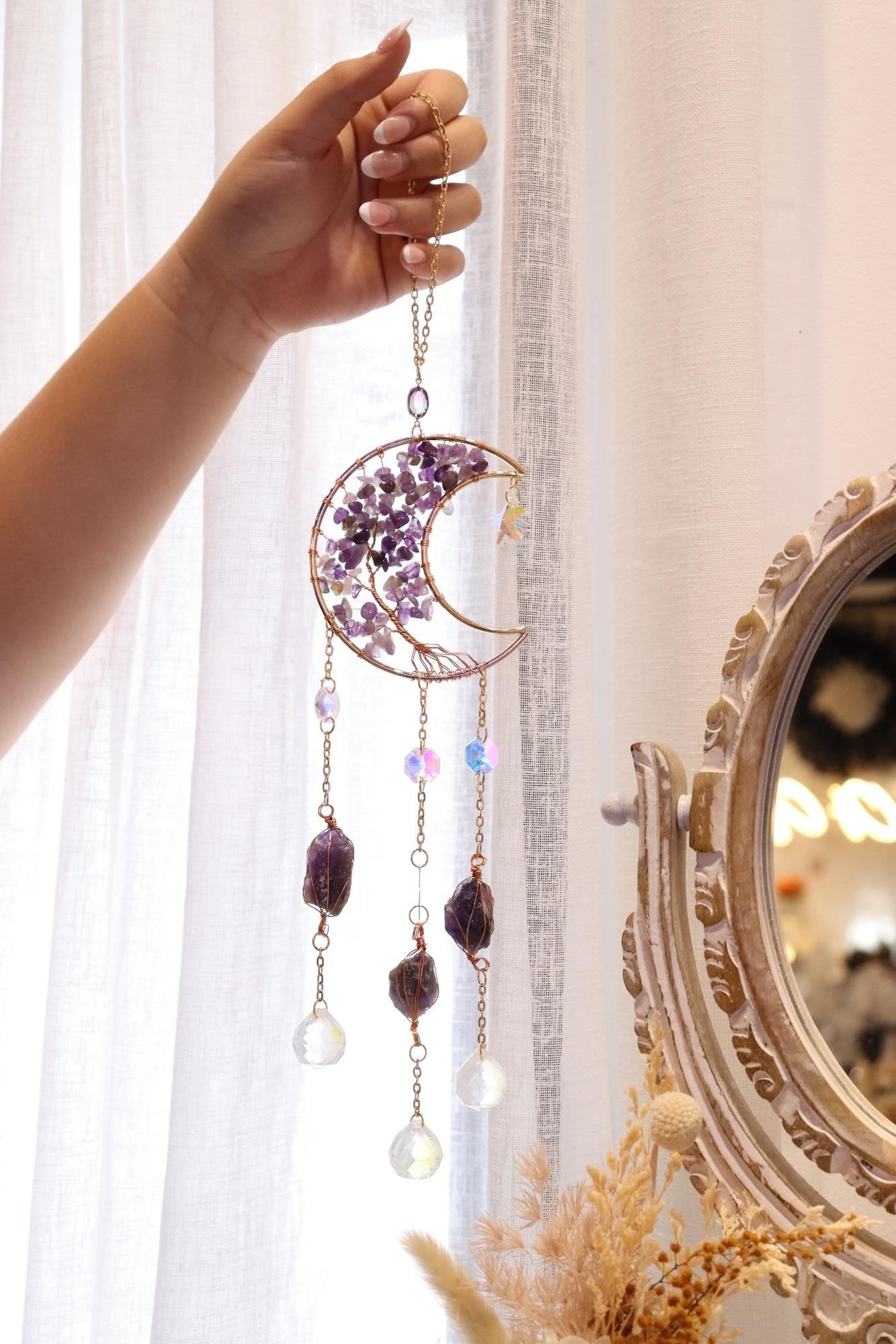 MoonLight Suncatcher | Amethyst