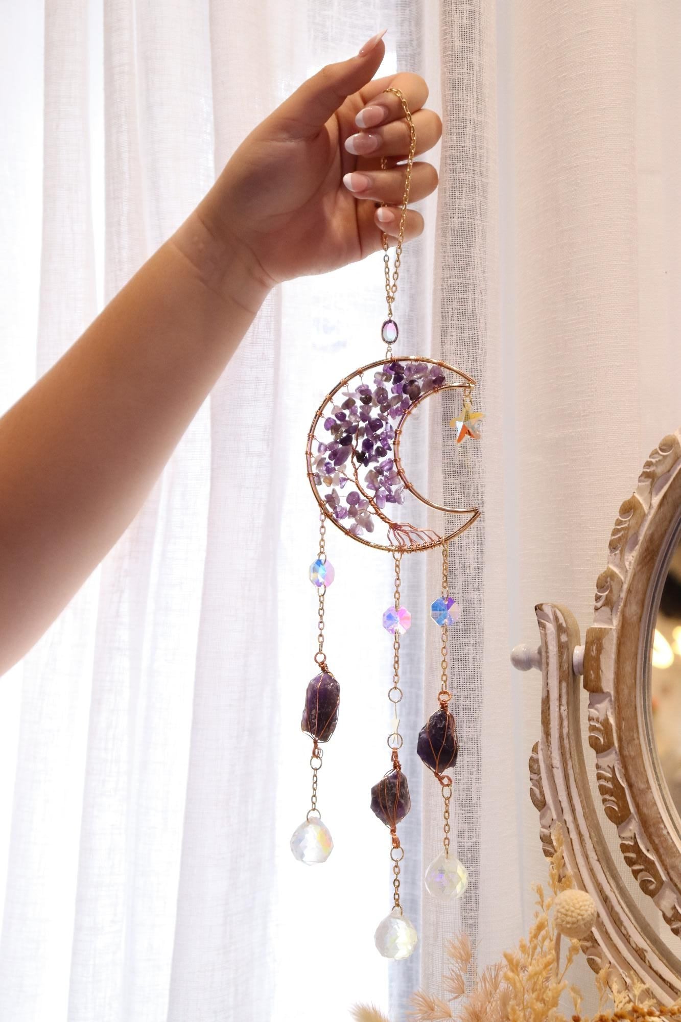 MoonLight Suncatcher | Amethyst