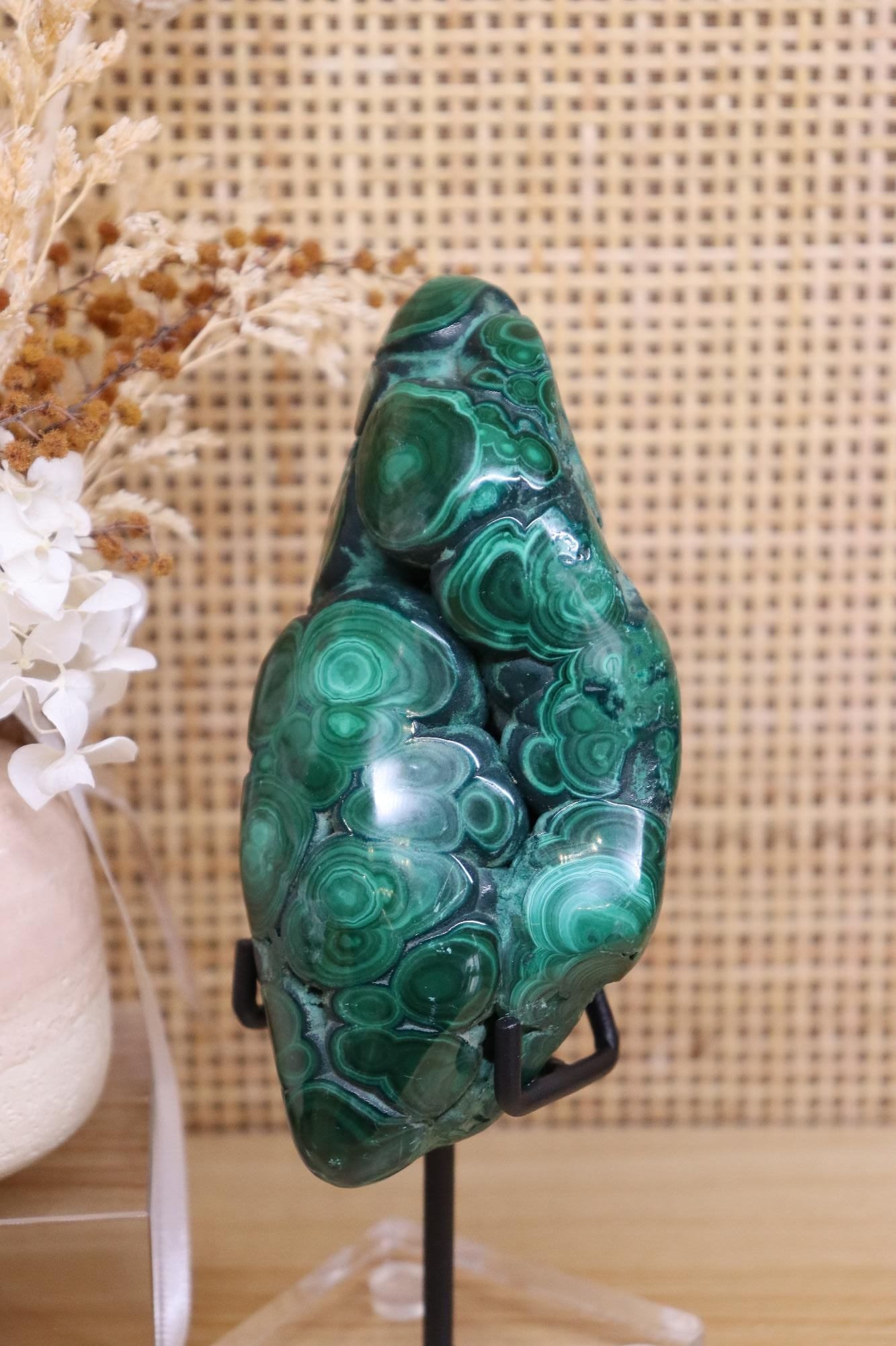 Malachite Specimen + Stand | Polished