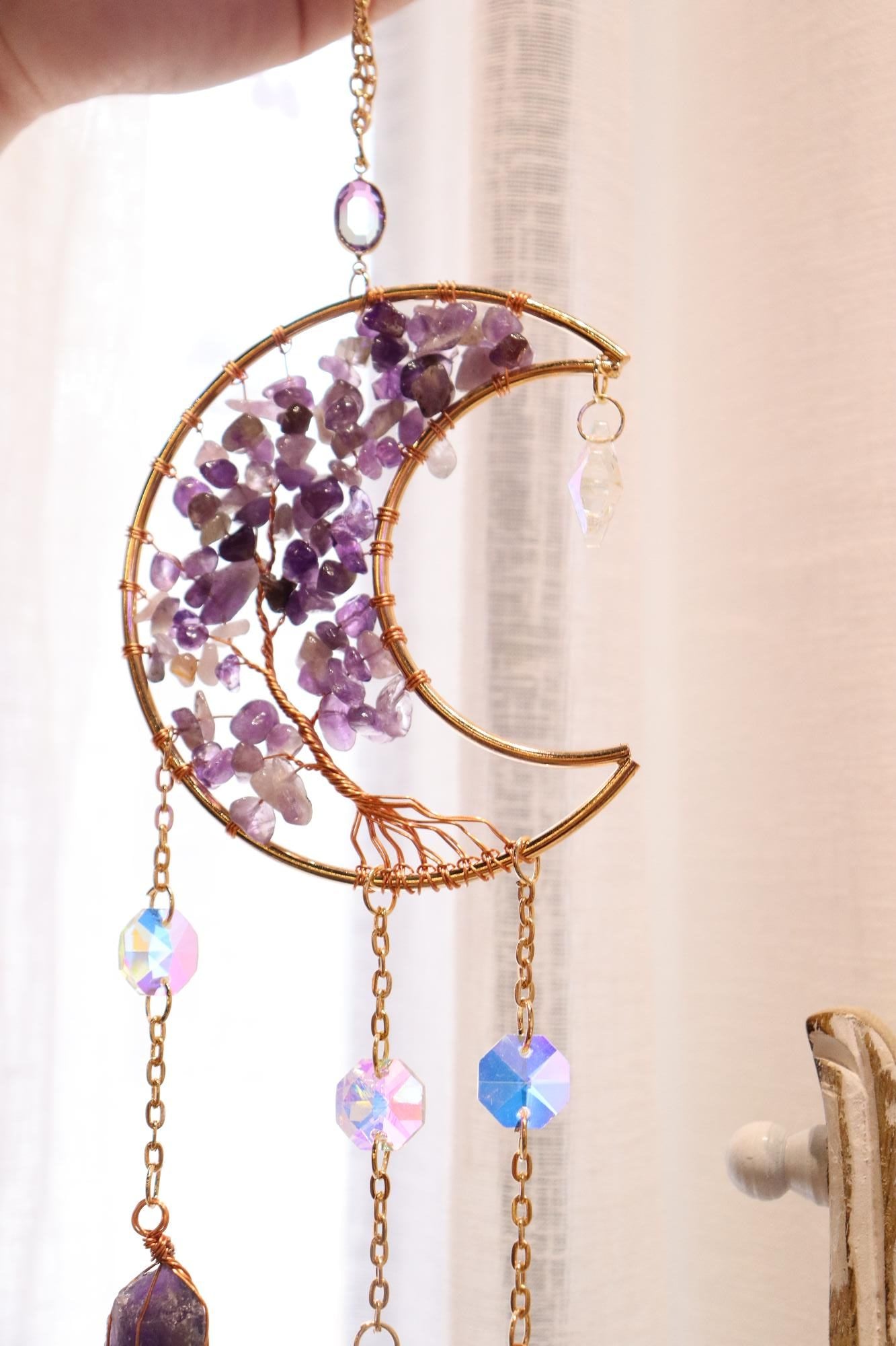 MoonLight Suncatcher | Amethyst