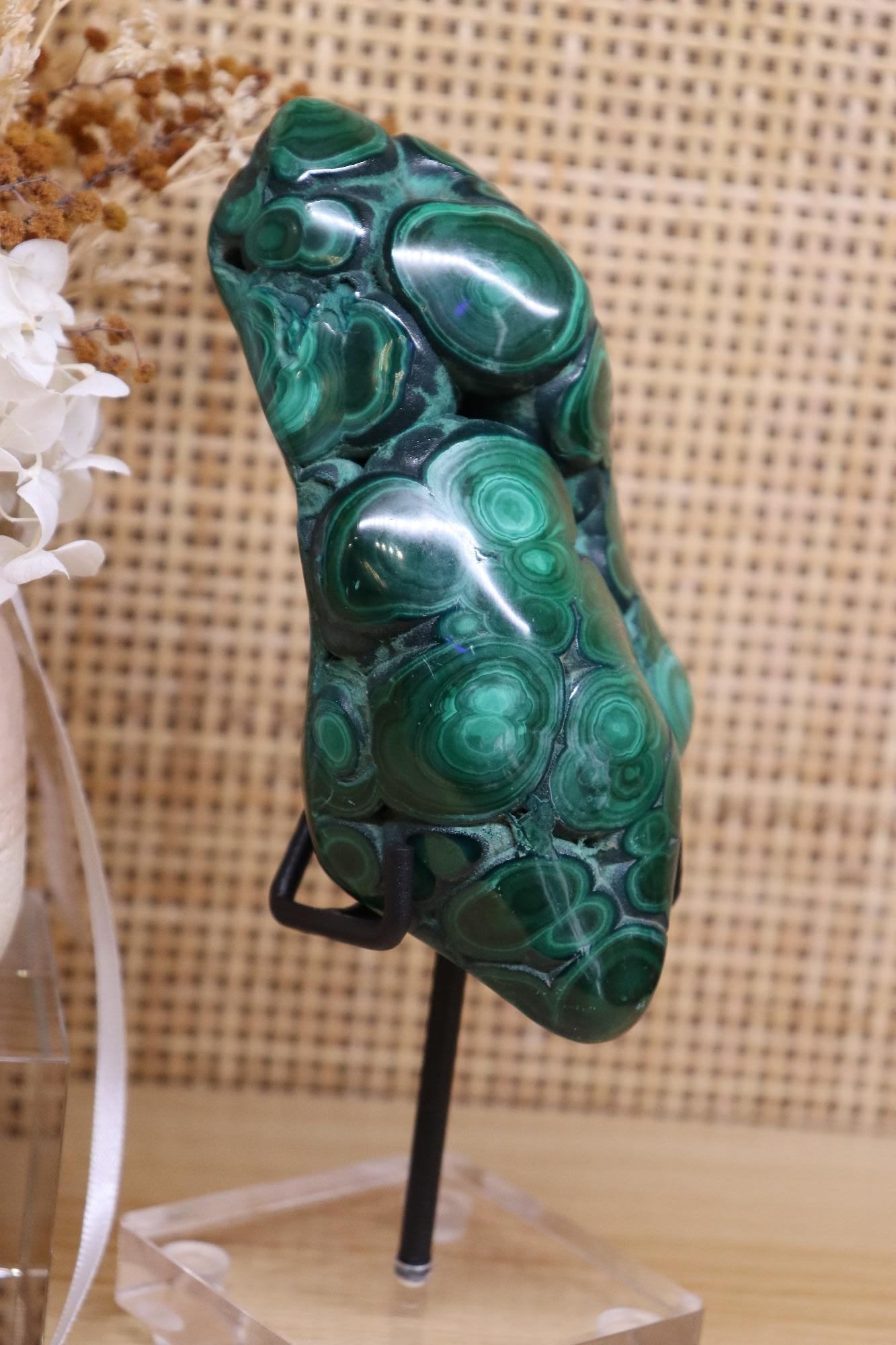 Malachite Specimen + Stand | Polished