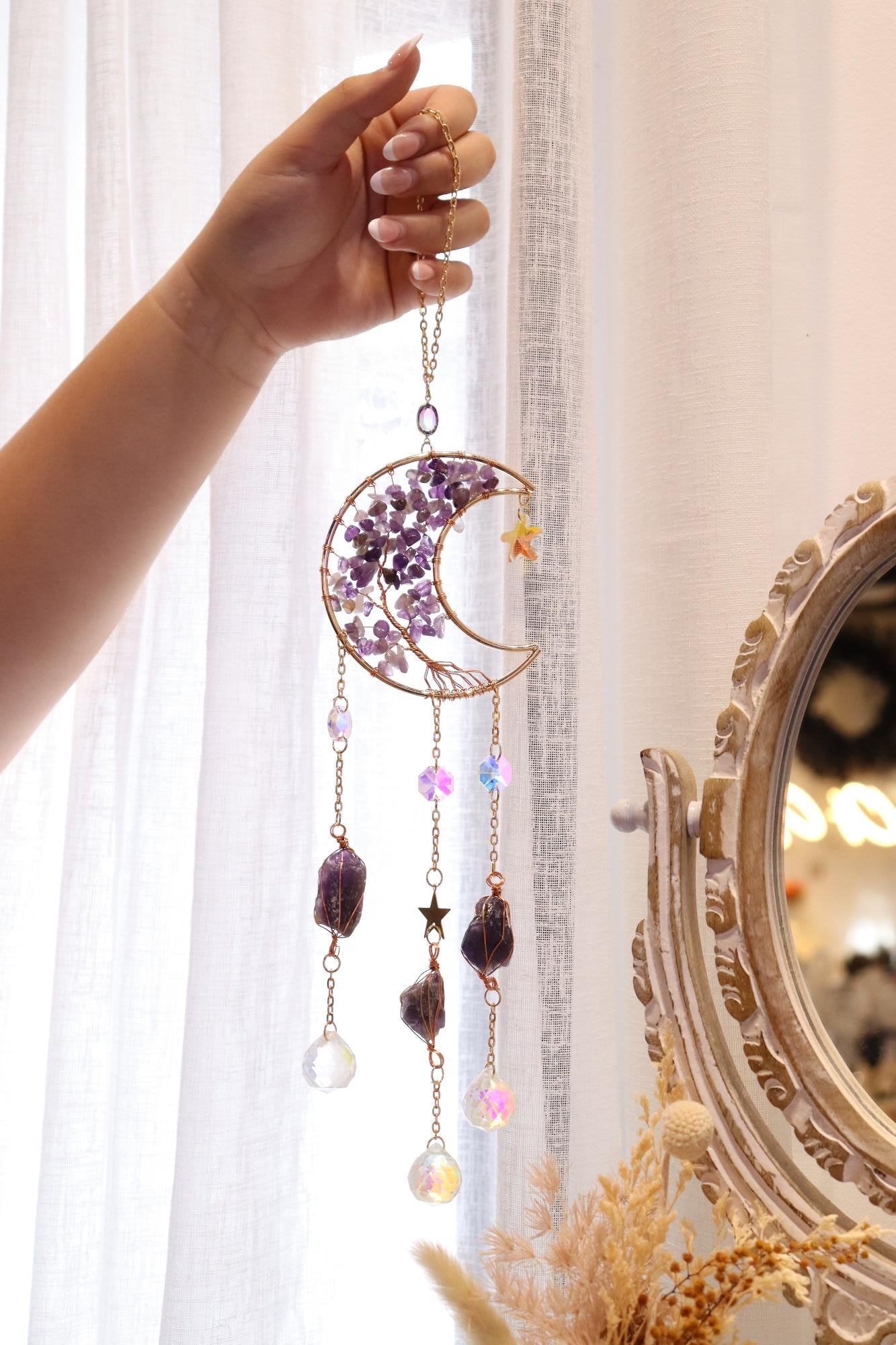 MoonLight Suncatcher | Amethyst
