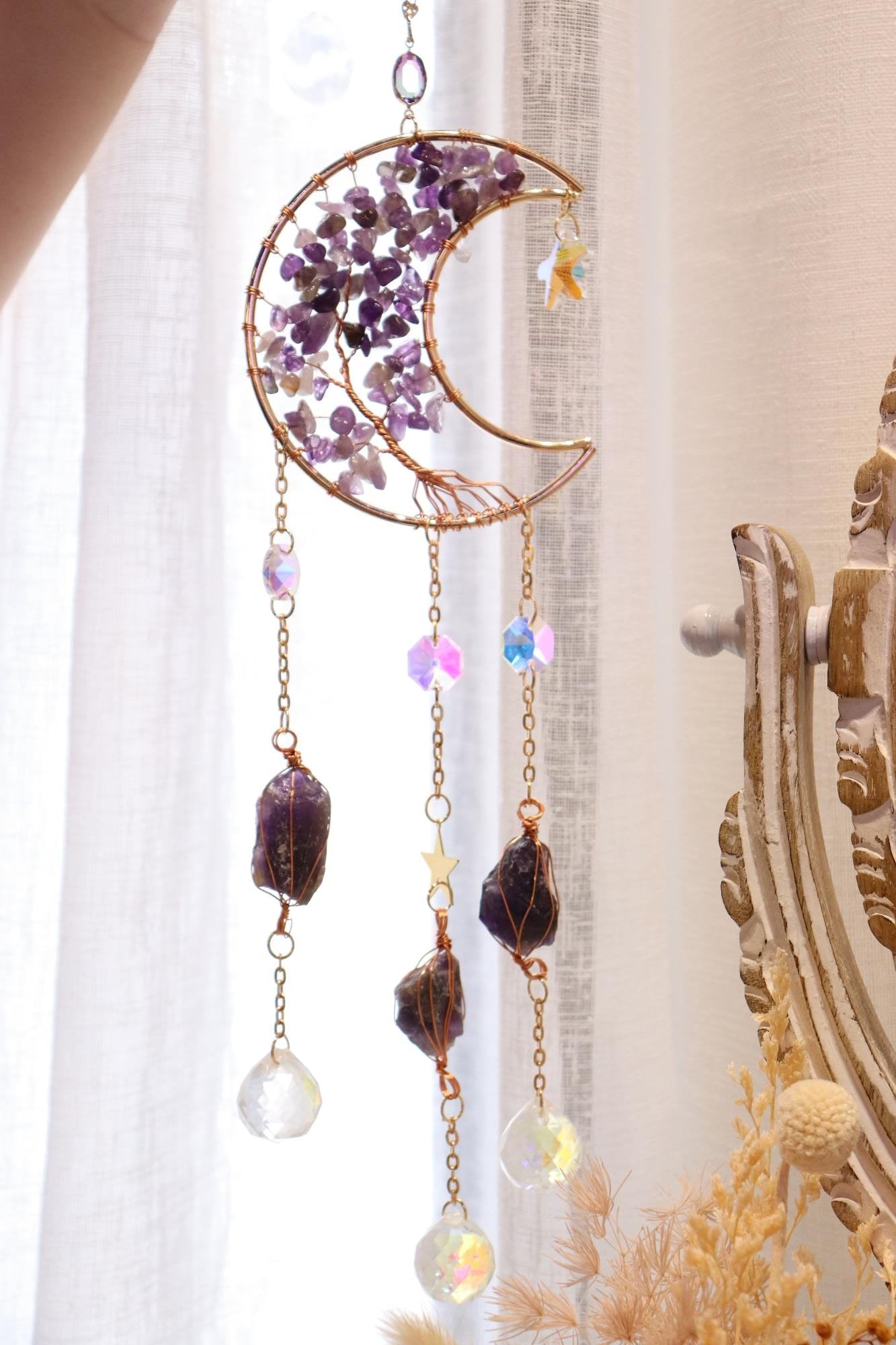MoonLight Suncatcher | Amethyst