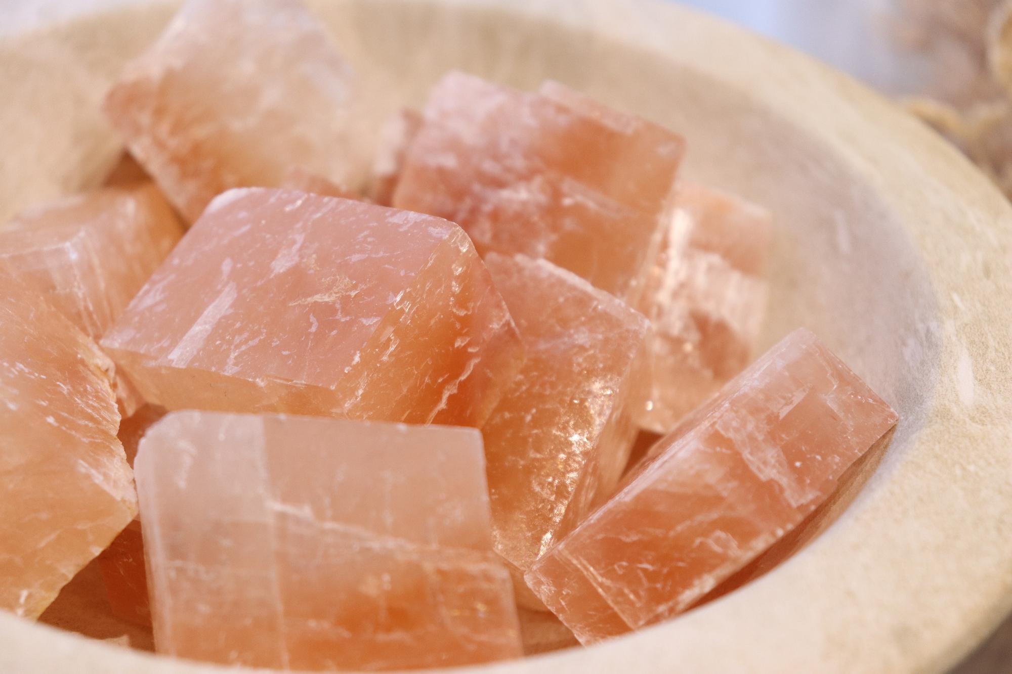 Calcite Rhomb | Optical Orange Calcite Raw