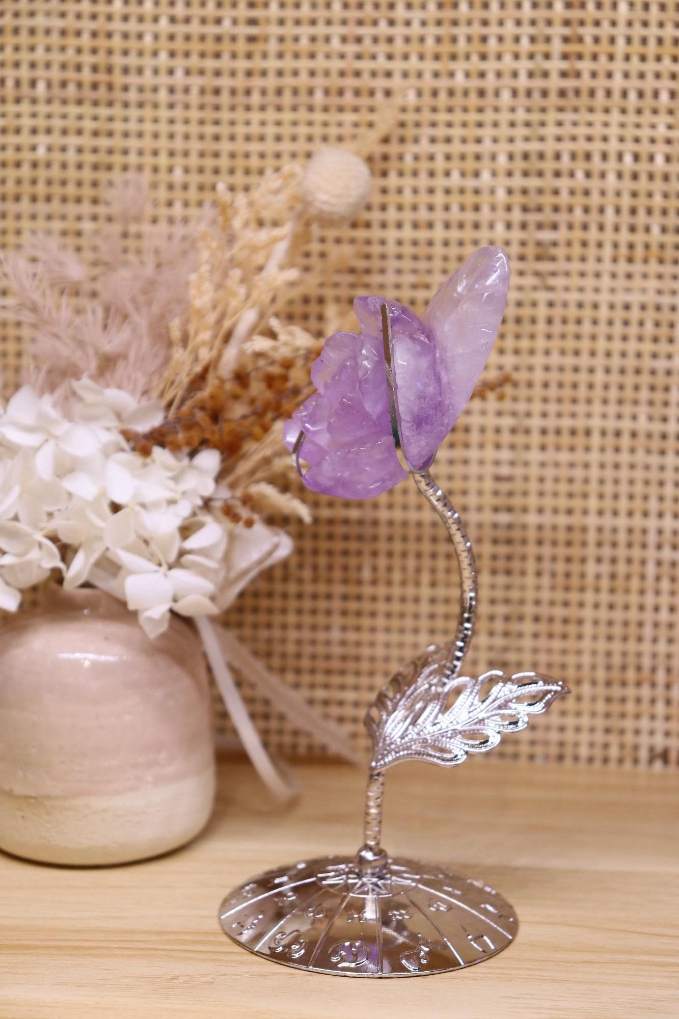Amethyst Flower Carved + Stand | 67g