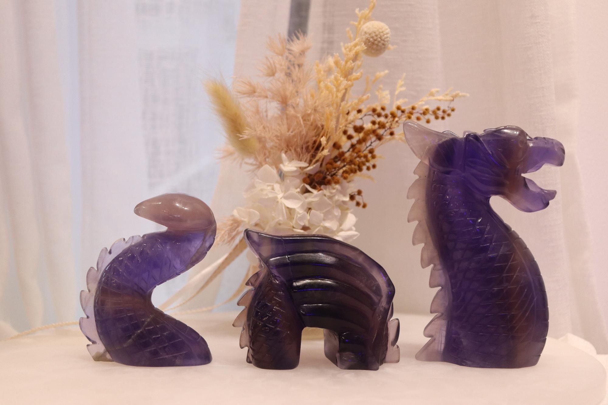 Fluorite Dragon | 3 Piece Set