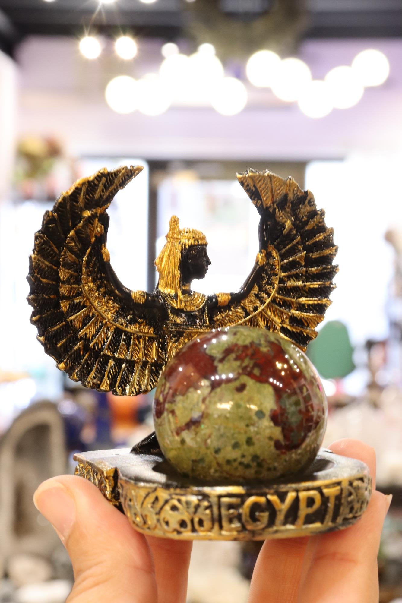 Egyptian Goddess Isis Sphere Holder