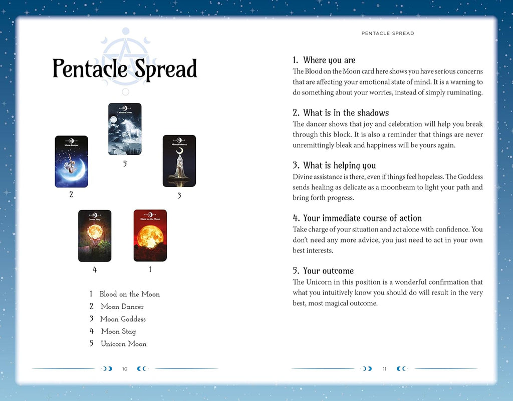 Moon Magic Book & Card Deck: Includes a 50-Card Deck and a 128-Page Guide Book