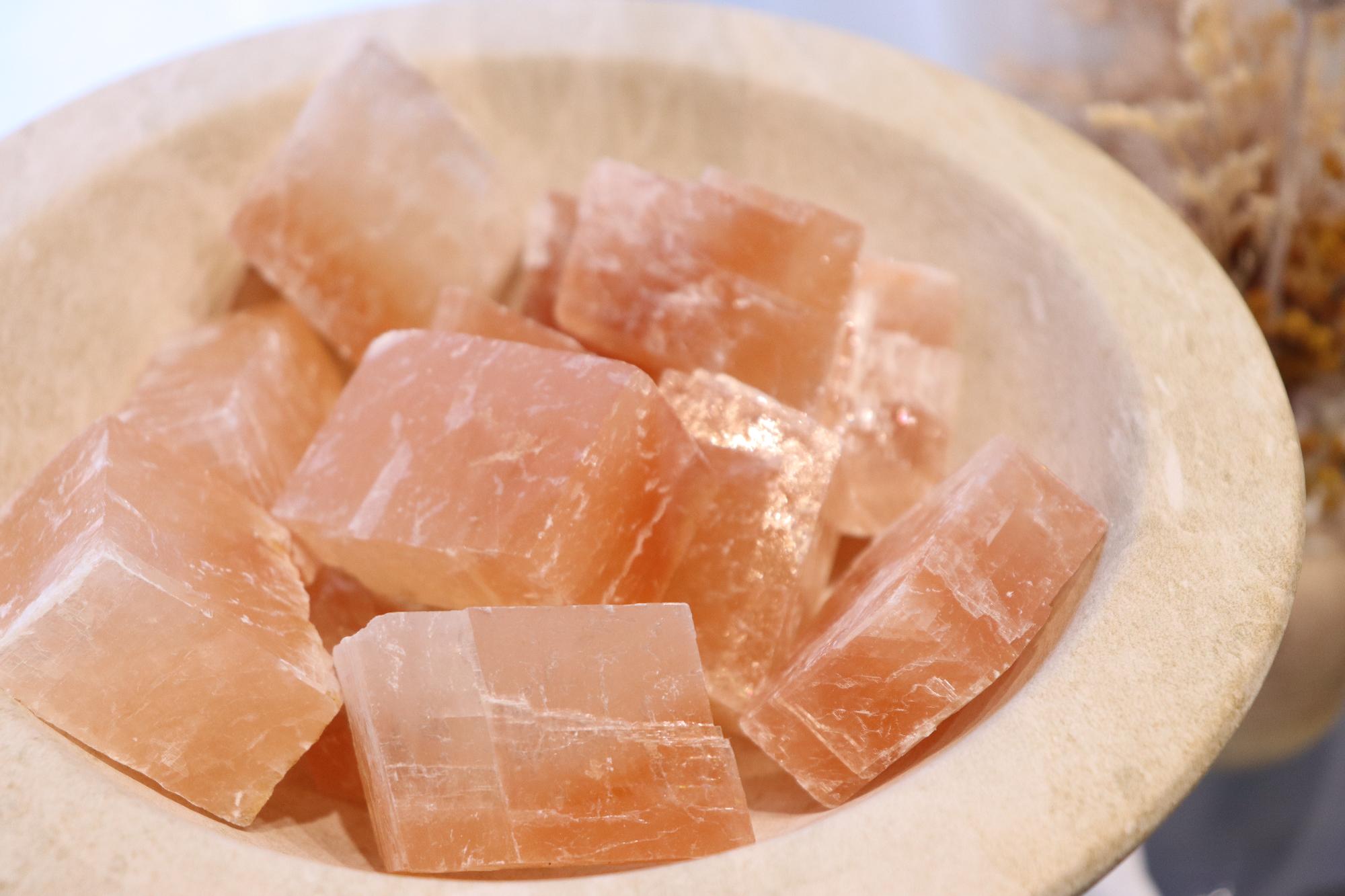 Calcite Rhomb | Optical Orange Calcite Raw