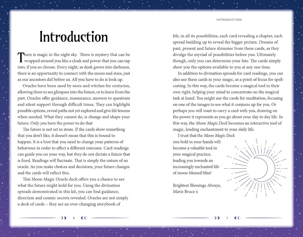 Moon Magic Book & Card Deck: Includes a 50-Card Deck and a 128-Page Guide Book