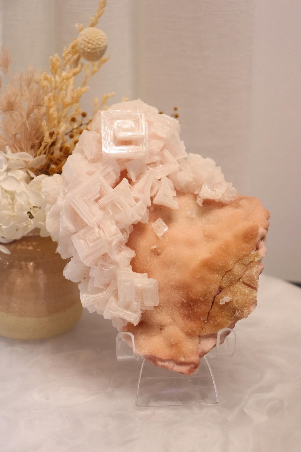 Pink Halite | Raw Specimen + Stand 342g