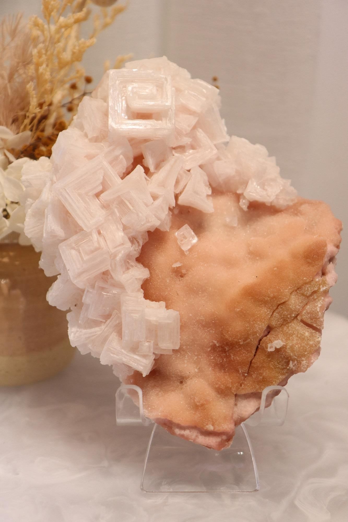 Pink Halite | Raw Specimen + Stand 342g