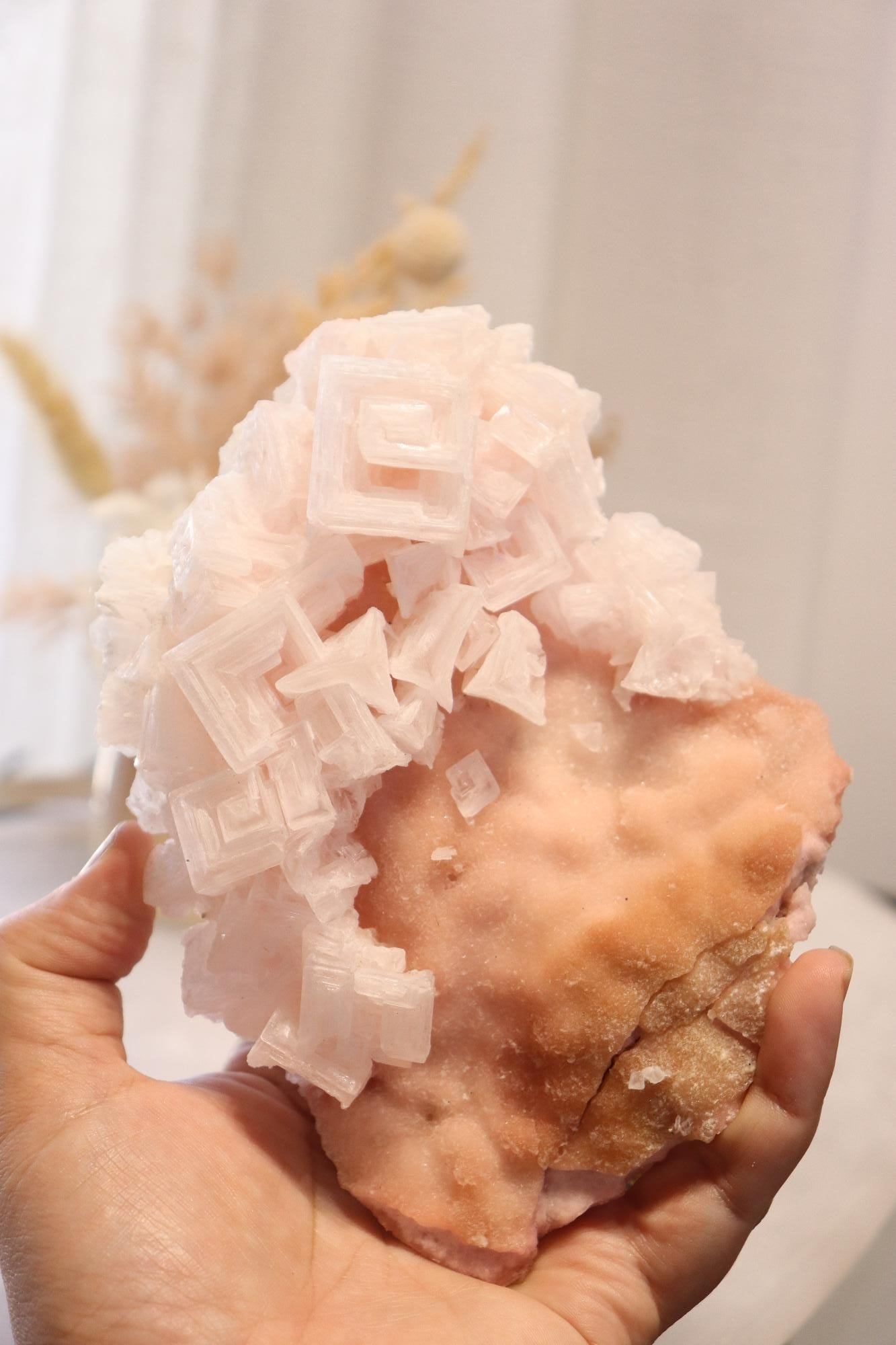 Pink Halite | Raw Specimen + Stand 342g