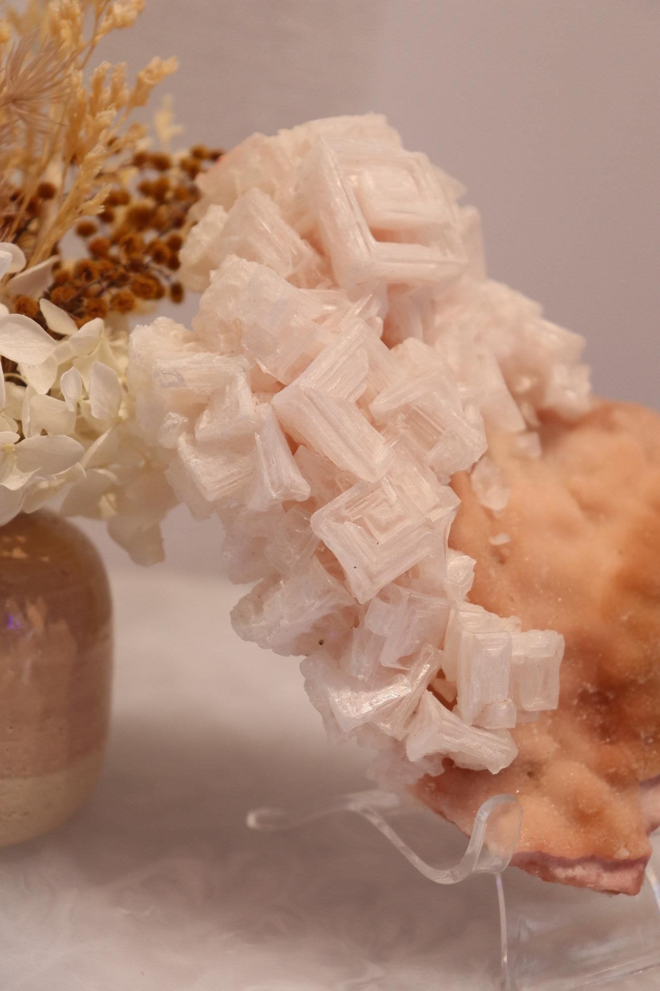 Pink Halite | Raw Specimen + Stand 342g